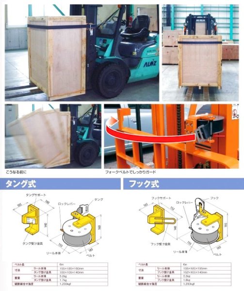 画像1: フォークベルト（タング式） (1)